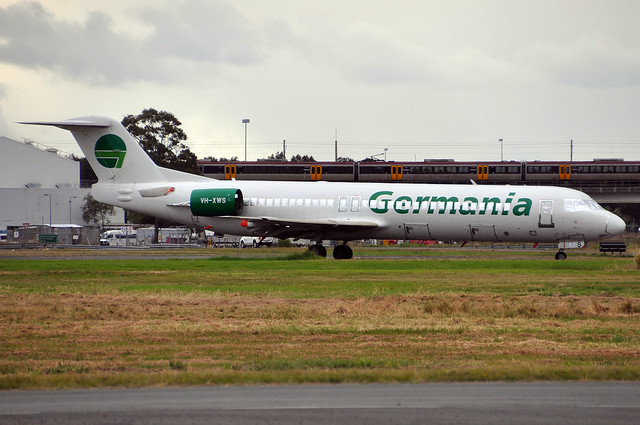 VH-XWS Fokker 100 (F-28-0100) Germania (Alliance Airlines)