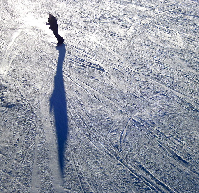 wachusett skier curved shadow