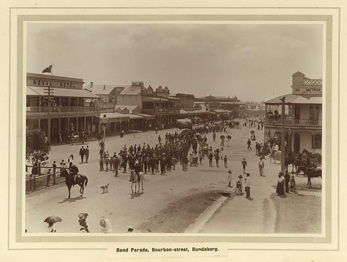 horses buildings day queensland years crowds streetscenes processions statelibraryofqueensland slq bundabergqueensland statelibraryofqueenslandnew
