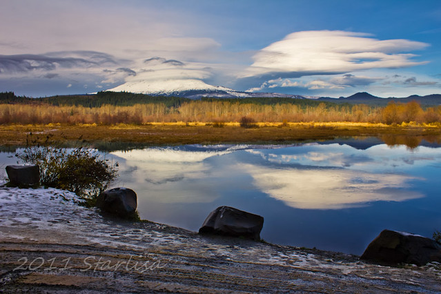 WInter Lenticulars over Trout Lake
