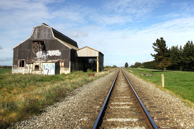 Old railway shed, Tinwald, Canterbury, New Zealand