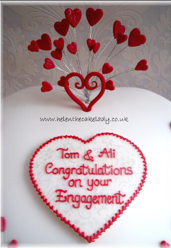 red heart engagement cake (1)