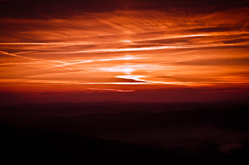 Remnant by unfrequented, sunset contrast landscape gold evening scenery rich hills lazio farfa mompeo