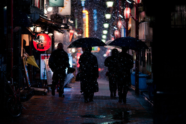 Snow in Yakitori Alley