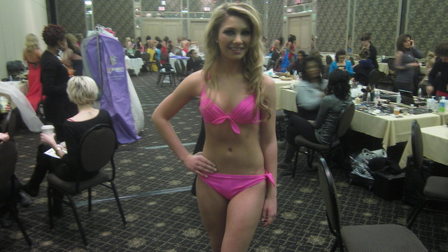In her bikini, at Miss Teen Ontario World
