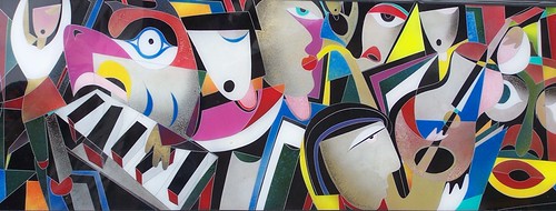 Bright angular mask forms with a keyboard