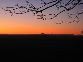 The crest of the Blue Ridge seen from Currahee Mountain.