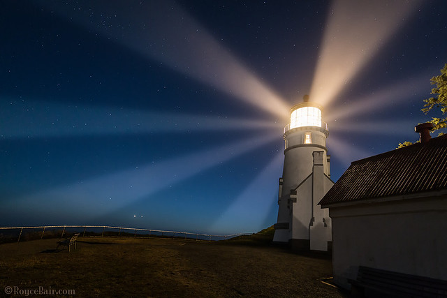 Heceta Head Lighthouse at night