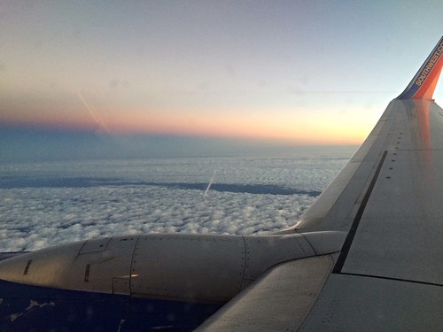 southwest clouds plane sunrise nebraska