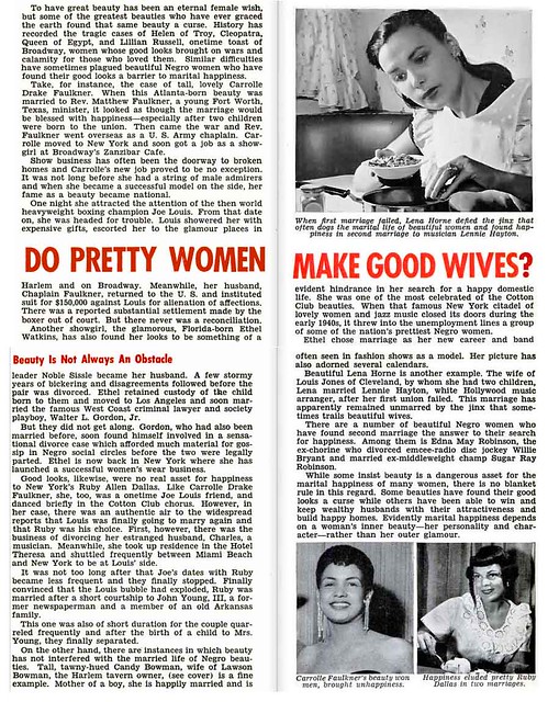 Are Pretty Women Good Wives - Jet Magazine, May 28, 1953