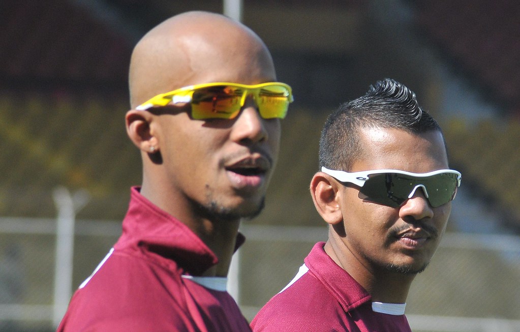 Lendl Simmons and Sunil Narine sporting their hairstyles | Flickr