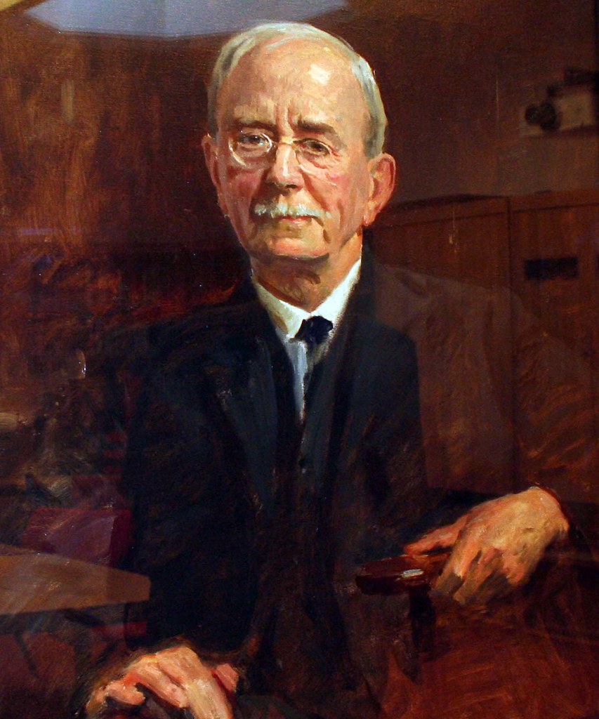 Sir Charles Sherrington, sketch in the Sherrington Seminar Room, Sherrington Building, University of Oxford, for the painting by Reginald G Eves in the Royal Society