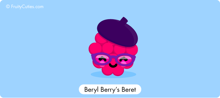 Beryl Berry's Beret - Kawaii fruit joke
