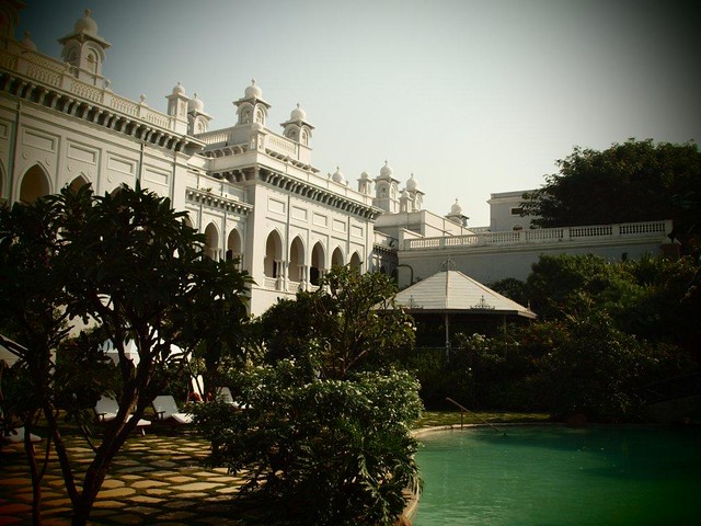 0417 Gardens and Pool at the Taj Falaknuma Palace