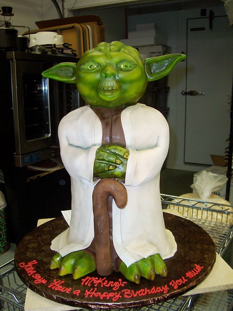 3 Foot Tall Yoda 3-D Sculpted cake