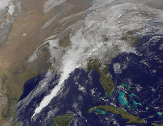 GOES-13 Satellite Sees "Giant White Spike" of Clouds Bringing U.S. Severe Weather | by NASA Goddard Photo and Video