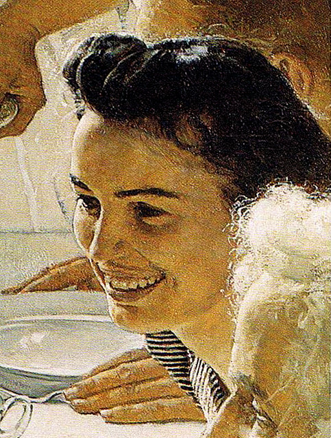 (Detail) Norman Rockwell 'Freedom from Want' 1943, oil on canvas