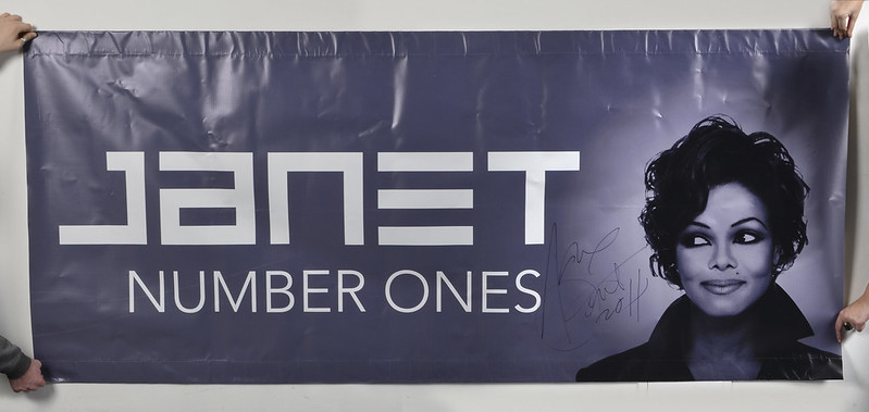 Janet Jackson Signed Banner
