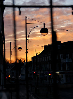 Sunrise 8:00am High Street Looking East, High Wycombe, Bucks