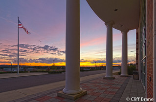 The Pillars of American Education - Berry Middle School at Sunset