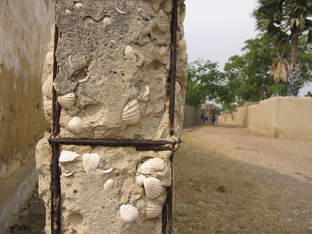 Specific Saloum Villages Architecture Of Walls Buit With Shells - Mar Lodj, Senegal