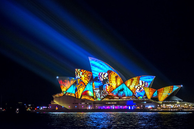 The Butterflies have Landed, Sydney Opera House, Vivid Sydney 2014, Australia