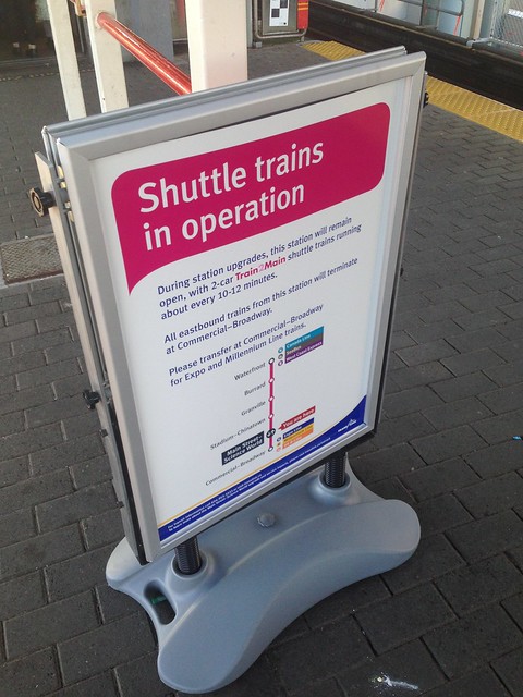 Shuttle trains in operation