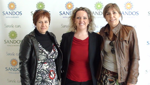 María José Fernández y Elena Caballero (Viajes Beninter) con Rosella Vaccari | by Sandos Mónaco Hotel&Spa
