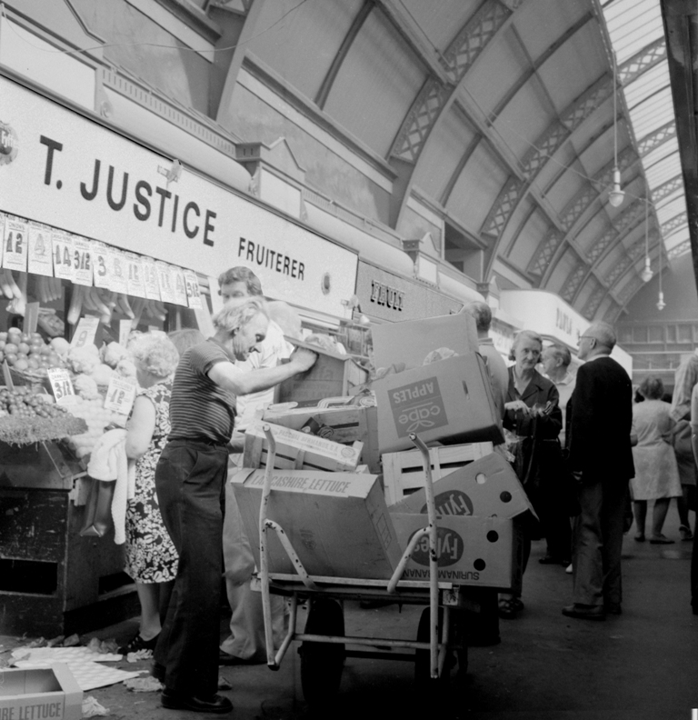 T. Justice fruiterer, Grainger Market
