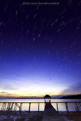 wood bridge blue trees orange water yellow sunrise canon stars star bay mud trails trail hut lowtide brunei 1022mm manfrotto mangroove canoneos50d bruneiriver bruneibay kotabatu phottix jalankotabatu tidebruneibrn