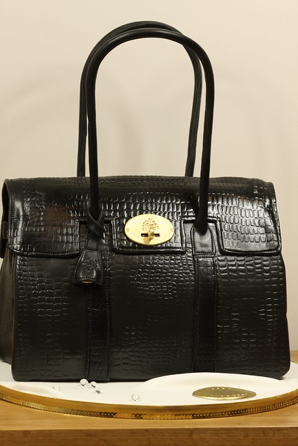 Mulberry Handbag Cake Black Printed Leather