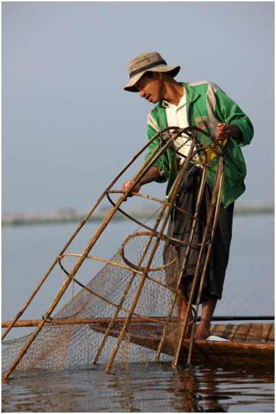 Burma Myanmar Travel Photography Birma Reisfotografie Inle Lake Fisherman Inle.313 by Hans Hendriksen