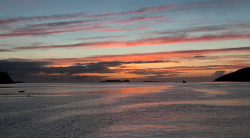 new reflection water sunrise canon island eos bay d district zealand stewart oban southland halfmoon eosd