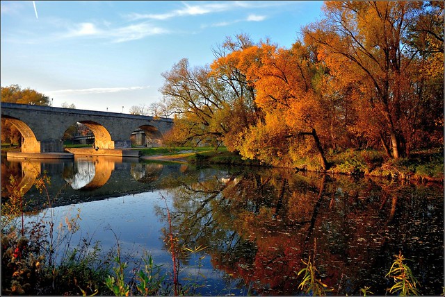 Autumn at the Old Stone Bridge