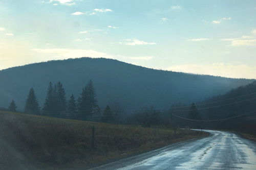 catskills by Ralpheyesee, landscape ontheroad bluish mildwinter catskillmtns nearnewkingston newkingstonrd