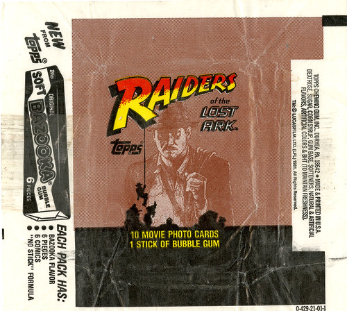 Raiders of the Lost Ark Wax Pack Wrapper | by plaidman76