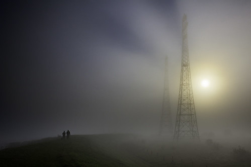 uk fog sunrise kent towers walkers medway lowsun electricitypylons swale