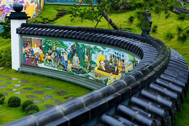 Taiwan Temple decoration with Buddha history