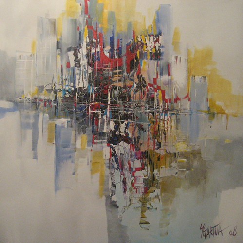 Dense vertical marks with pale grey reflections