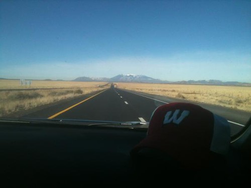@UWMadison somewhere outside of Flagstaff. Almost 26 straight hours on the road #RosebowlUW http://t.co/tecArDje