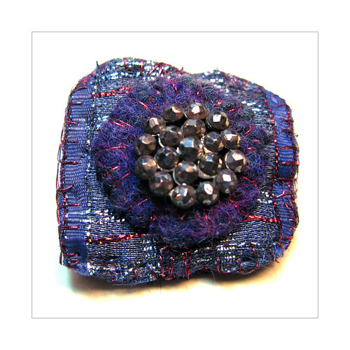 BLUE BROOCH | Made using felted sweater wool, ribbon, antiqu… | Flickr
