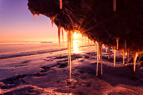 Frozen by .:: Nelepl ::., Matlock, Manitoba, Canada.winter sunset lake snow canada ice beach water sunrise frozen manitoba mat