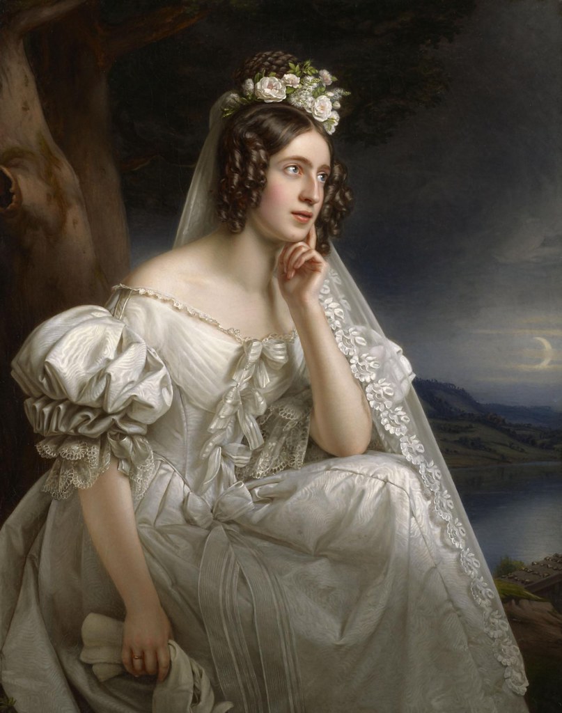 stieler, joseph karl - Portrait of Josephine Stieler, the Artist’s Wife, as a Bride