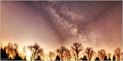 morning trees sky moon composite skyline canon stars timelapse sagittarius crescent scorpio moonrise astrophotography april astronomy photostitch milkyway astronomer 2014 scorpius skyglow samyang skytracker ioptron tomwildoner