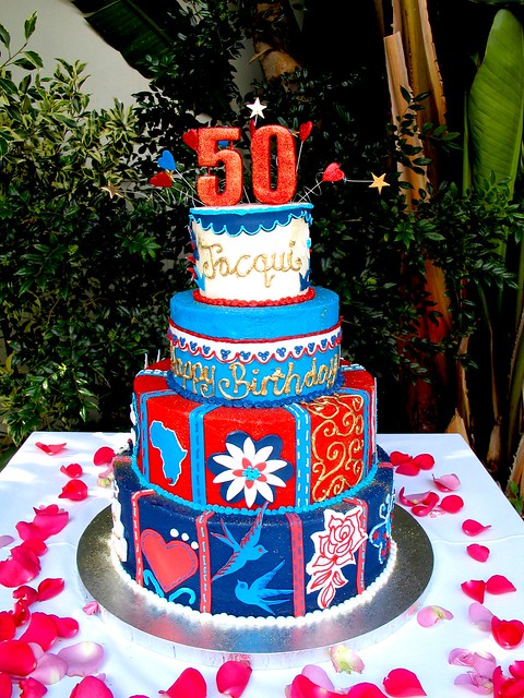 Jacqui's 50th 4-tier cake