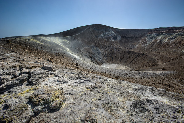 Crater of volcano Vulcano