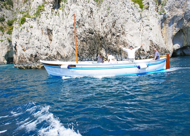 Boating around Capri