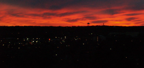 city sunset red sky clouds manhattan ks hill kansas manhattanhill