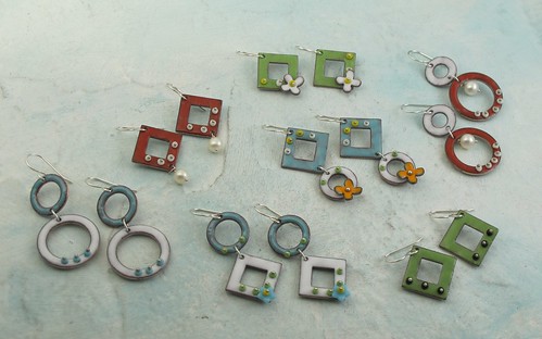 enameled earrings | Kathryn Riechert | Flickr