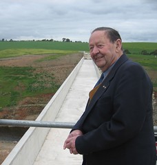 Dr. Bruce Eastick AM, 2008. Opening of the Bruce Eastick North Para Flood Mitigation Dam.